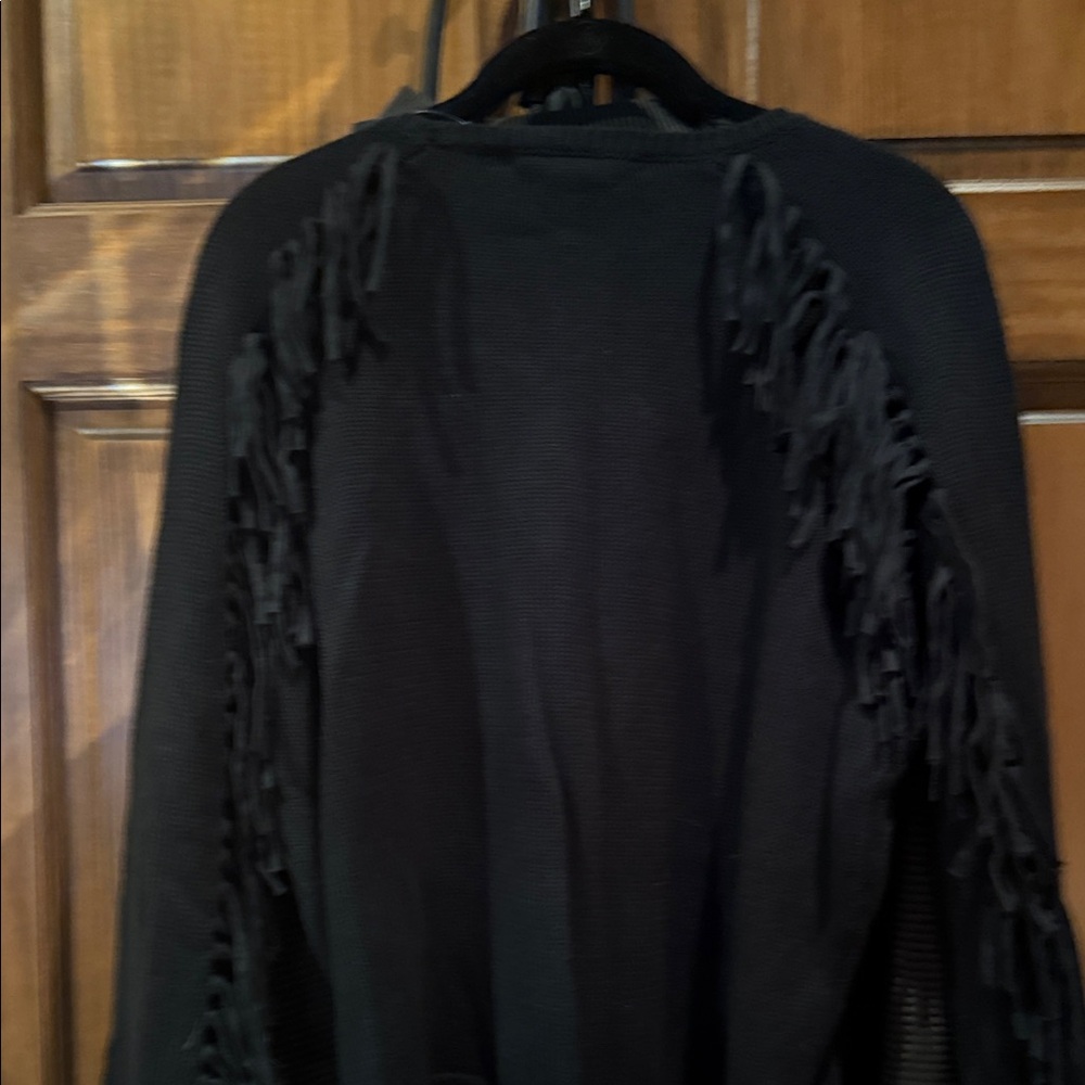 Ralph Lauren Black Fringe Sweater - Picture 5 of 5